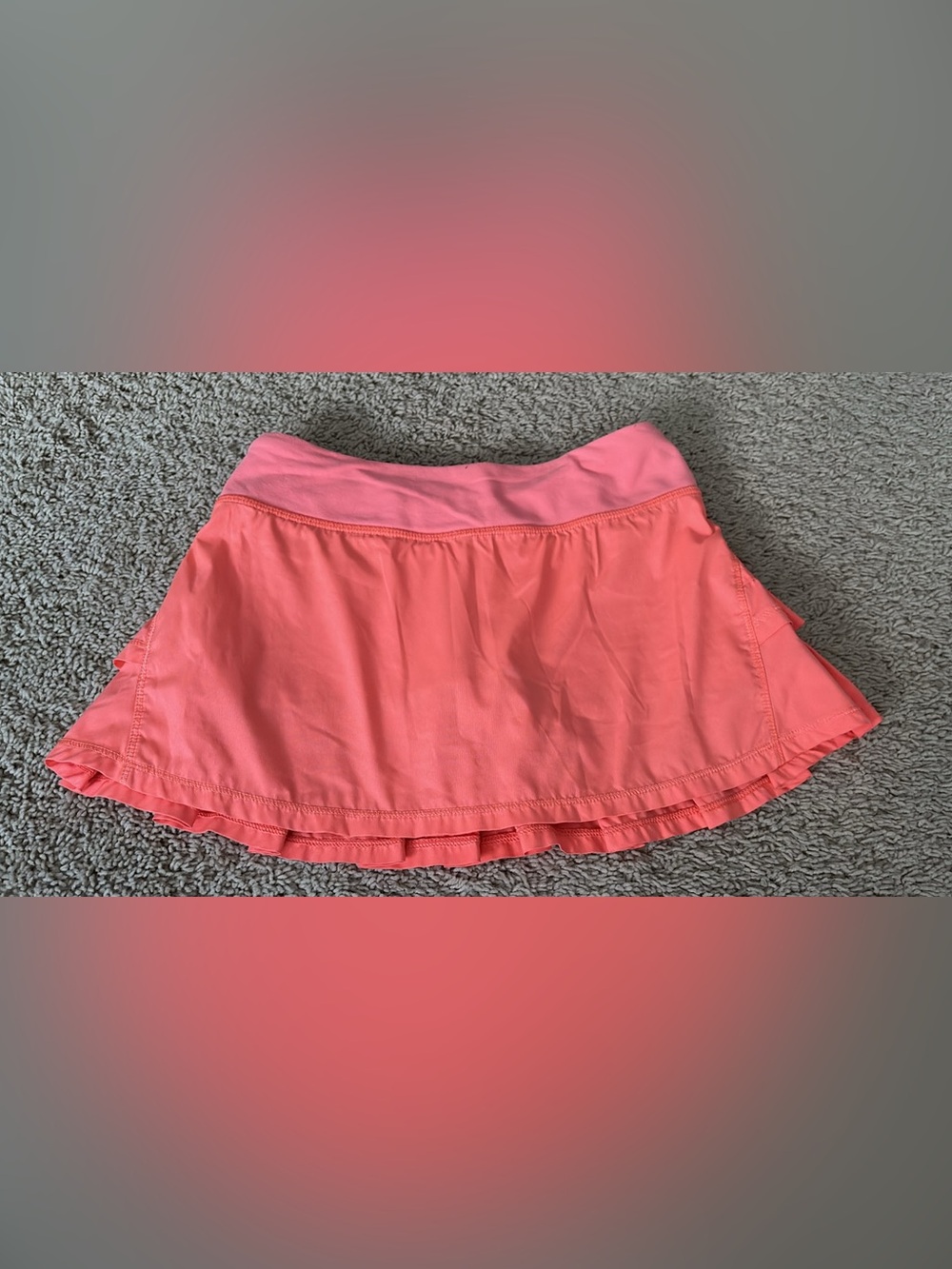 Ivivva Coral and Light Pink Ruffle Skort